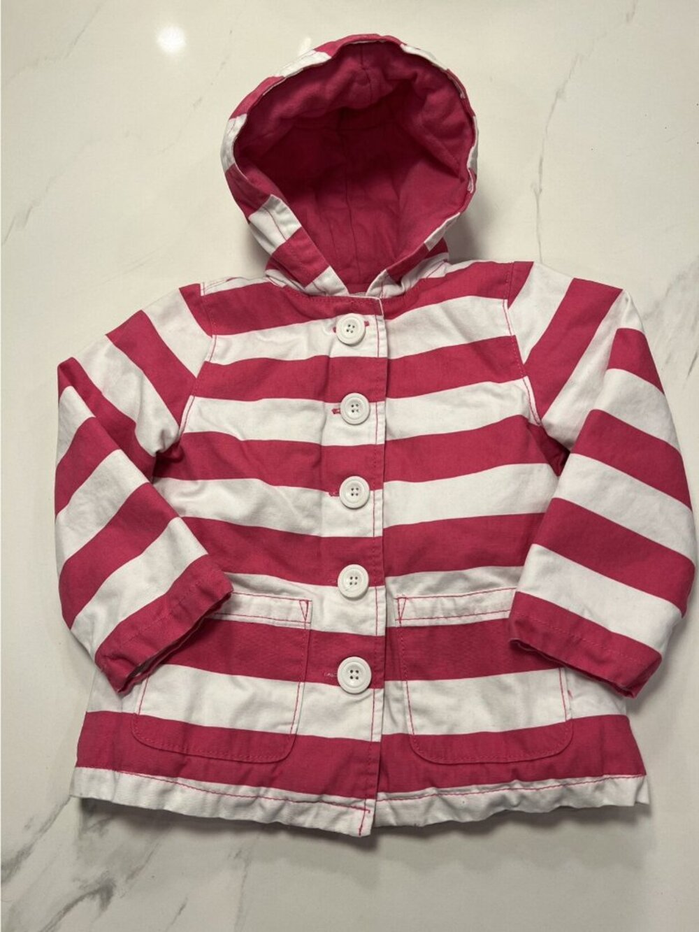 Old Navy Pink/White Striped Jacket
